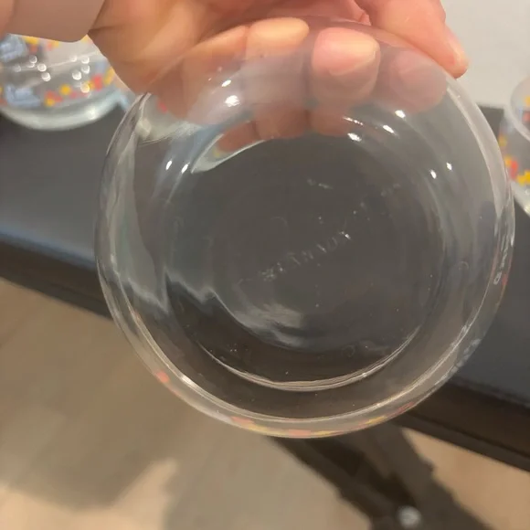 Vintage Care Bears Glass Candy Bowls Colorful Hearts and Stars - Picture 4 of 6